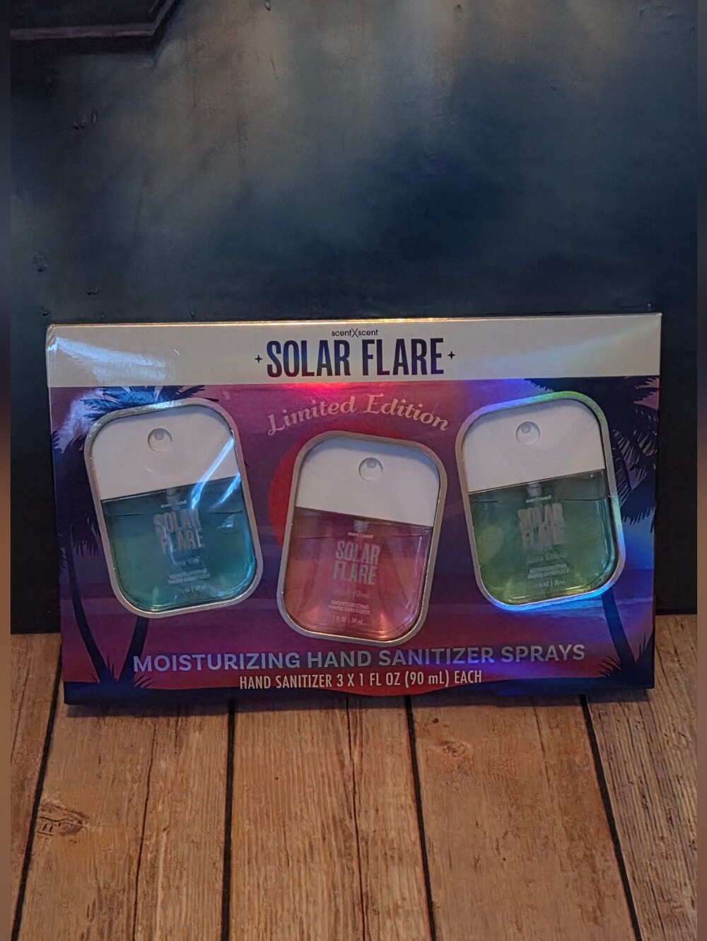 Solar Flare Moisturizing Hand Sanitizer Sprays  3-Pack NIB